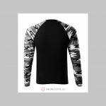 Skinhead Pride Strength Family - pánske tričko (nie mikina!!) s dlhými rukávmi vo farbe " metro " čiernobiely maskáč gramáž 160 g/m2 materiál 100%bavlna